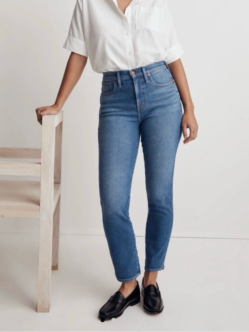 Madewell Curvy Stovepipe Jeans straight leg ankle size 31
